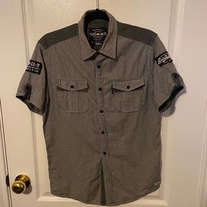 Men’s Button Up T-Shirt